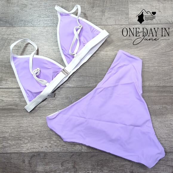 Aleumdr High Cut Triangle Bikini Swimsuit Size S - Picture 5 of 5